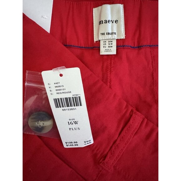 NWT Size 16W -The Colette Magic Fabric Crop Wide-Leg Pants by Maeve (NWT US$120) - Picture 4 of 16